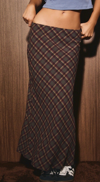 Plaid Maxi Skirt