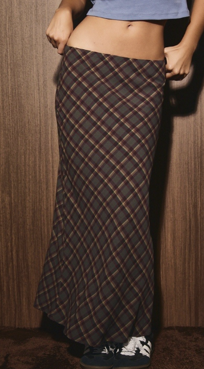 Plaid Maxi Skirt