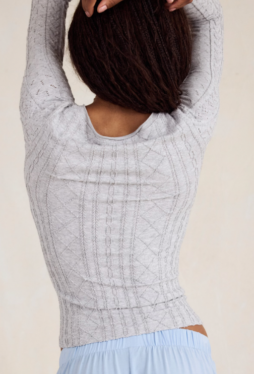 So Soft Seamless Modal Cable Knit top by Free People