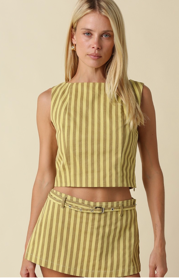Yellow Striped Top