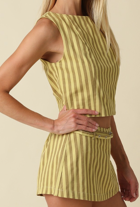 Yellow Striped Top