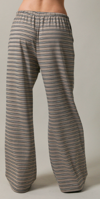 Striped Mid Rise Wide Leg Loungepant