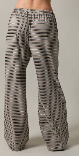 Striped Mid Rise Wide Leg Loungepant