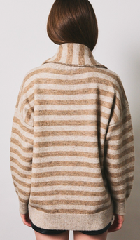 Striped Sweater and Scarf Set