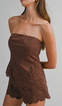 Embroidered Matching Set (available in Brown or Navy)