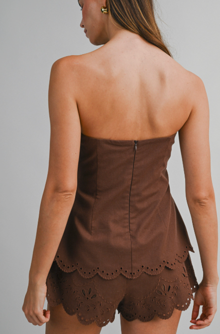 Embroidered Matching Set (available in Brown or Navy)
