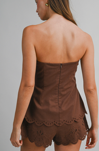 Embroidered Matching Set (available in Brown or Navy)
