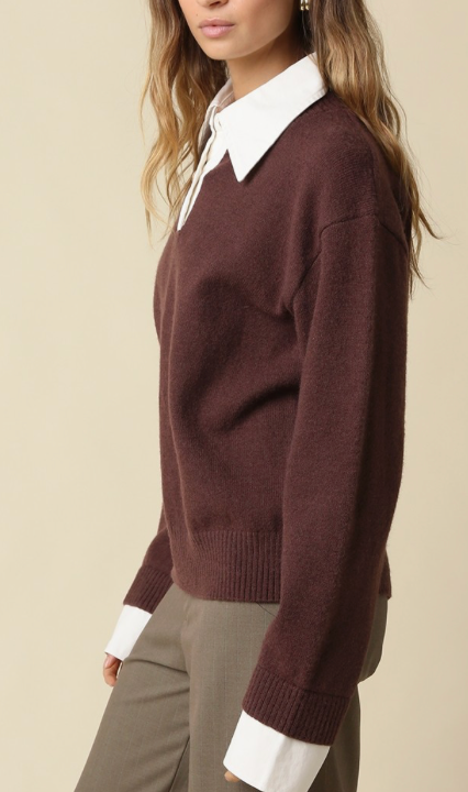 Collar Knit Sweater