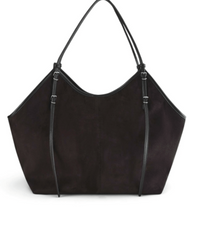 Brown Faux Suede Shoulder Bag by Billini