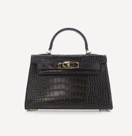 Dark Brown Faux Croc by Billini