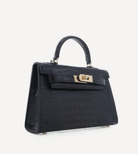 Dark Brown Faux Croc by Billini