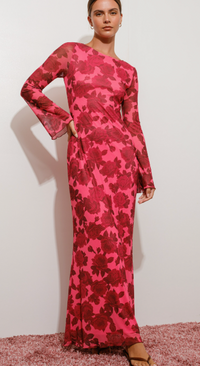Floral Long Sleeve Maxi Dress