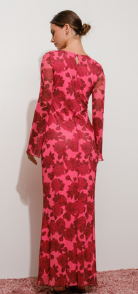 Floral Long Sleeve Maxi Dress