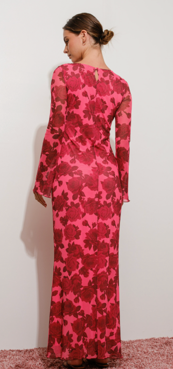 Floral Long Sleeve Maxi Dress