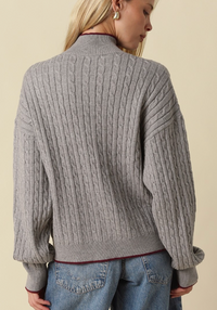 Zip Up Sweater (available in brown or grey)