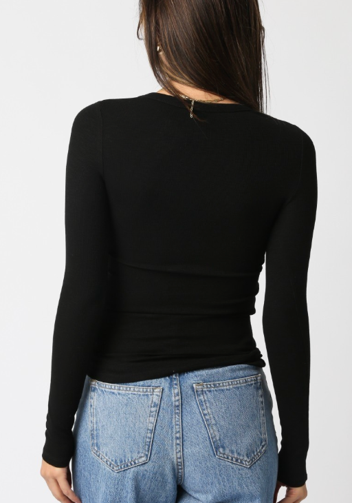 Long Sleeve Top (available in black or brown)