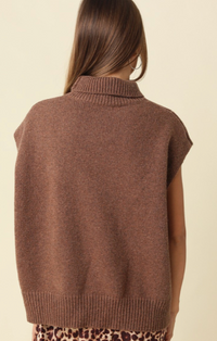 Mock Neck Sweater (available in Brown or Black)