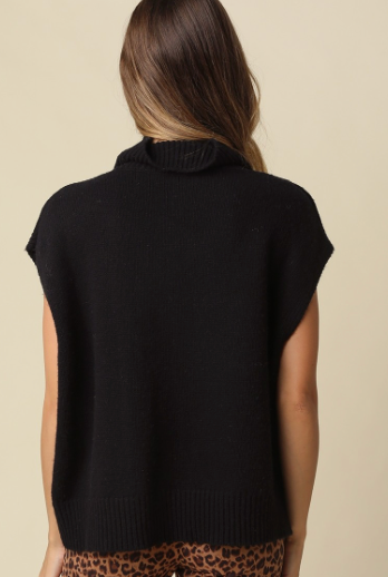 Mock Neck Sweater (available in Brown or Black)