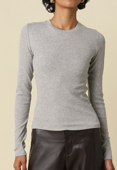 Long Sleeve Top (available in grey, light brown, and dark brown)