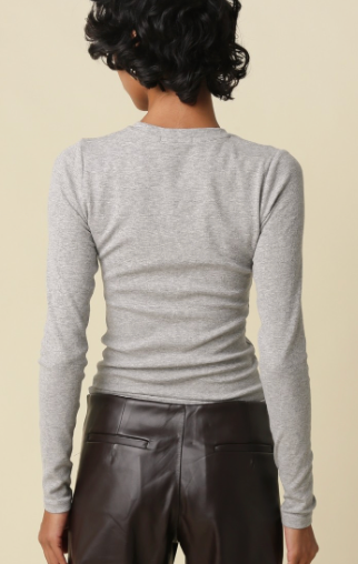 Long Sleeve Top (available in grey, light brown, and dark brown)