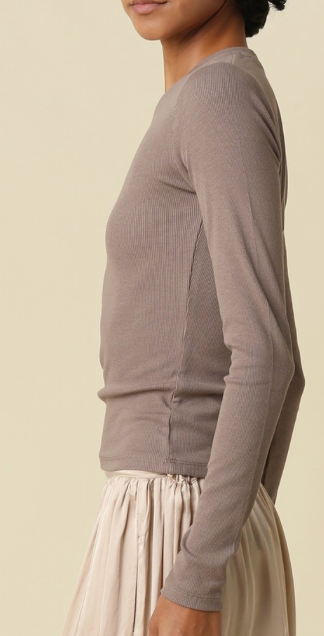 Long Sleeve Top (available in grey, light brown, and dark brown)
