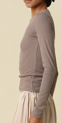 Long Sleeve Top (available in grey, light brown, and dark brown)
