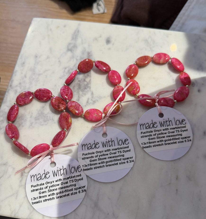 Fuchsia Onyx Bracelet by Kimberly Aman