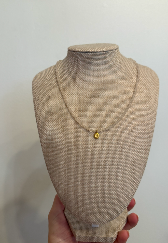 Rose Quartz Gemstone Beaded Necklace by Kimberly Aman