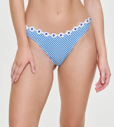 Picnic Print Blue Plaid Swimsuit Set by Frankies Bikini's