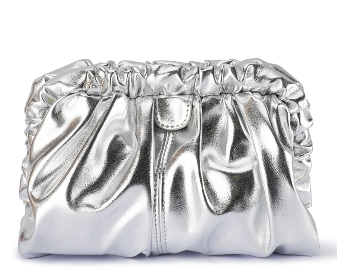 Metallic Clutch/Crossbody By Olga Berg