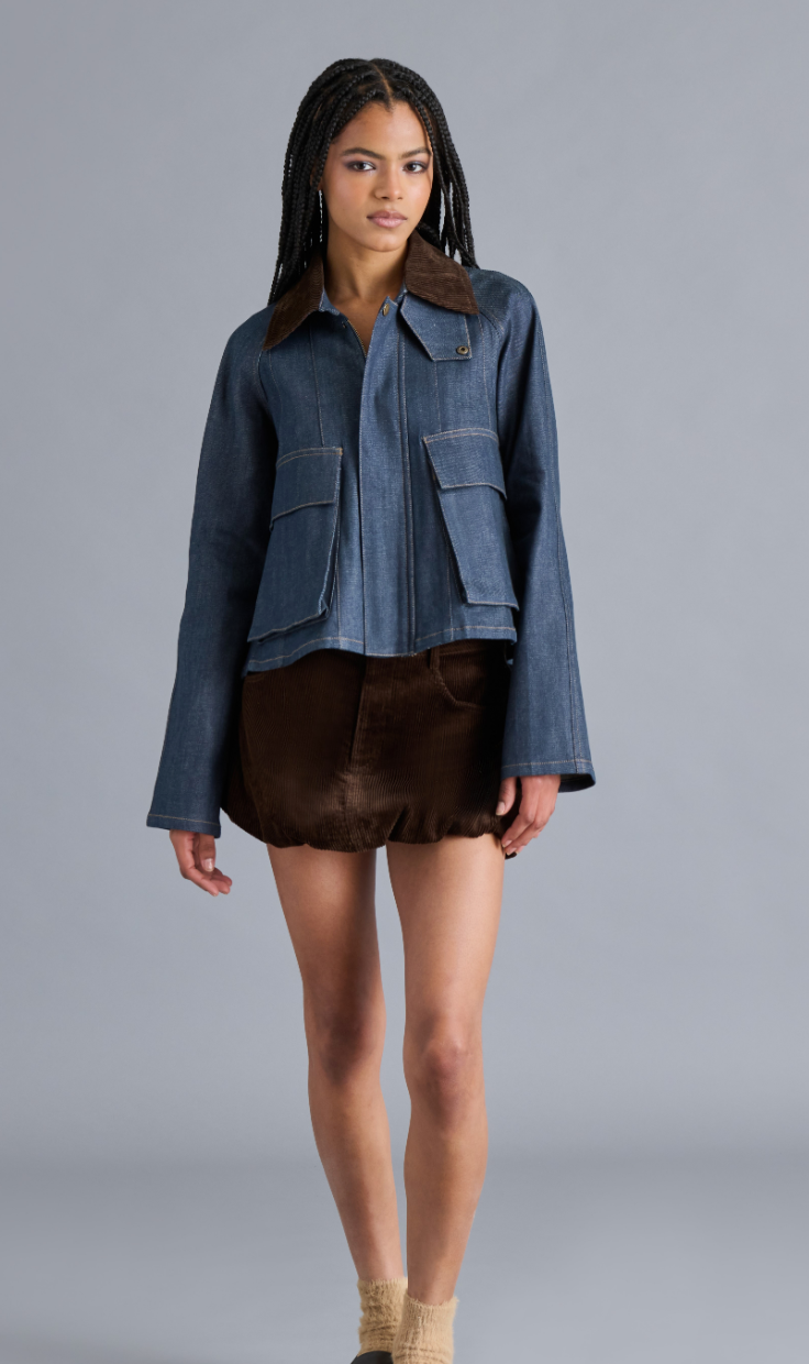 Justina Jacket with Suede Collar by Steve Maddem