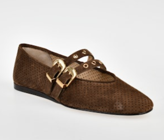 Brown Suede Ballet Flats by Dolce Vita