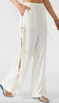 Fia White Linen Pant by Steve Madden