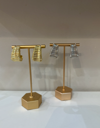 Grooved Hoop Earrings by Charzie Jewelry