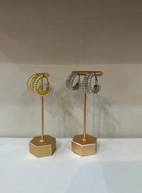Grooved Hoop Earrings by Charzie Jewelry