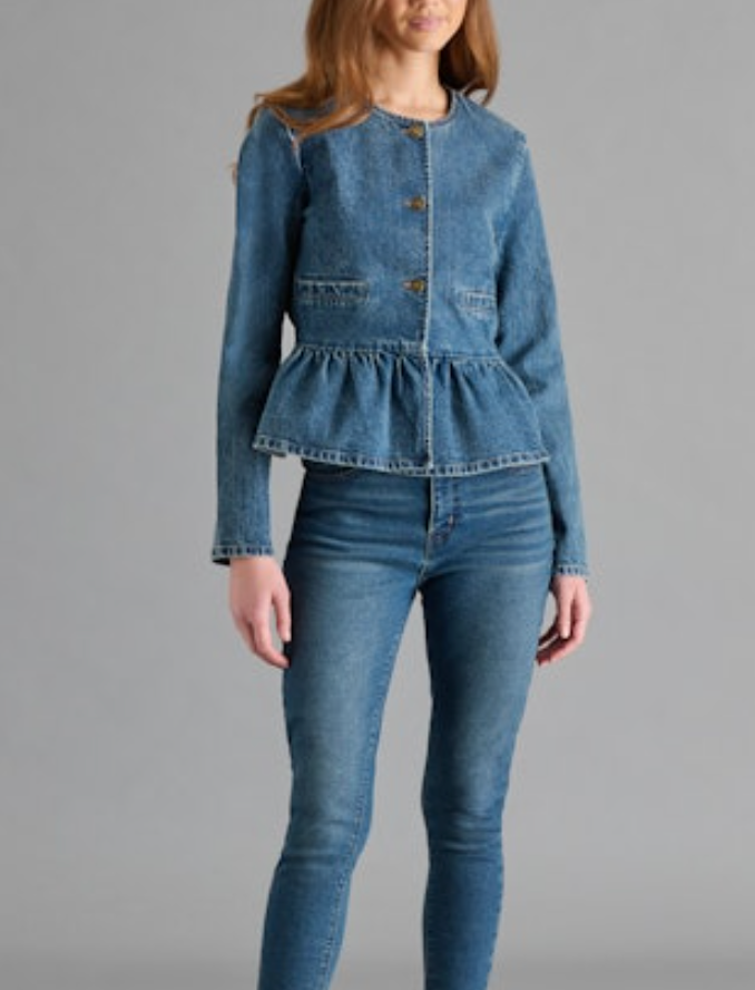 Abigail Denim Jacket Top by Steve Madden