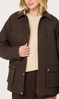 Rylan Houndstooth Plaid Jacket by ASTR the Label