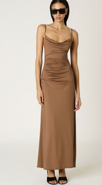Ina Brown Maxi Dress by NIA