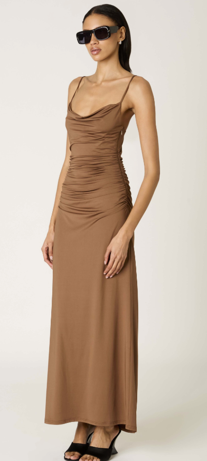 Ina Brown Maxi Dress by NIA