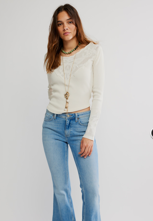 Butterfly Cuff Long Sleeve Top by Free People