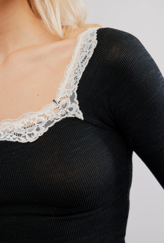 Lace Long Sleeve Top by Free People