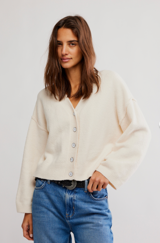 Cool of the Night Button Down Cardigan Sweater by Free People