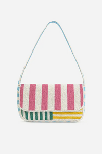 Beaded Striped Summer Bag