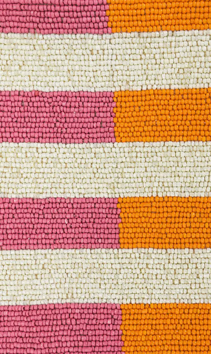 Beaded Striped Summer Bag