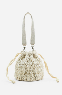 Pearl Beaded Bucket Bag