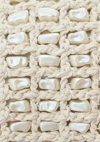 Pearl Beaded Bucket Bag