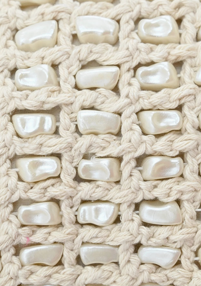 Pearl Beaded Bucket Bag