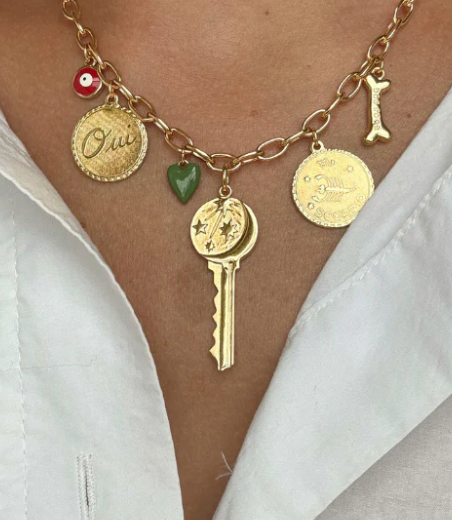 Mini Green Enamel Heart Charm by HART