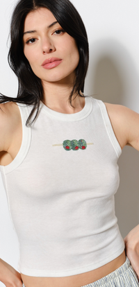 Olive Beaded Tank Top