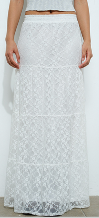 White Lace Maxi Skirt